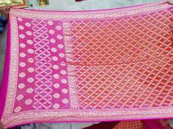 Khadi Creap Bandhani Sarees