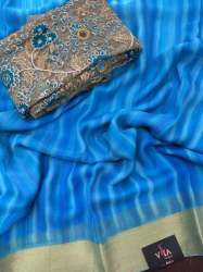 Shaded Pure Chiffon Sarees- 2