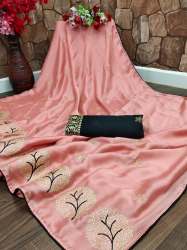 Butta Work Embroidered Chiffon Sarees 