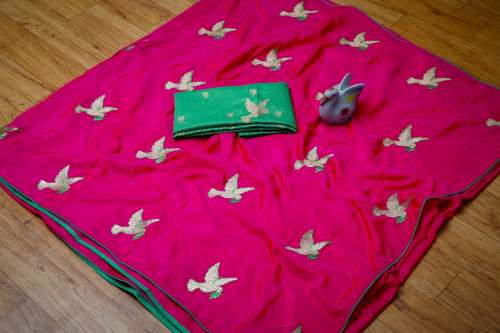 Heavy Silk Embroidered Saree