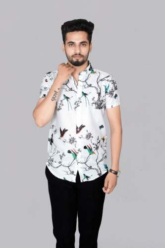 Mens Butterfly Print Shirt 