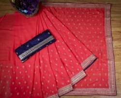 Pallu Embroidered Work Georgette Saree
