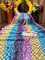Rainbow Colour Fancy Brocade Sarees thumb 2