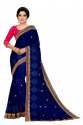 Rangoli Silk Embroidery Saree thumb 1