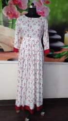 Fancy White Long sleeve Kurti