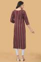 Maroon Cotton Silk Jacquard Design Kurtis thumb 3