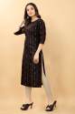 Ved Tex Jacquard Cotton Black Kurtis thumb 4