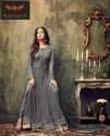 Wedding Grey Net Embroidered Designer Gown