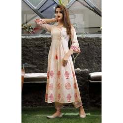 Anarkali Jaipuri Long Cotton Kurti