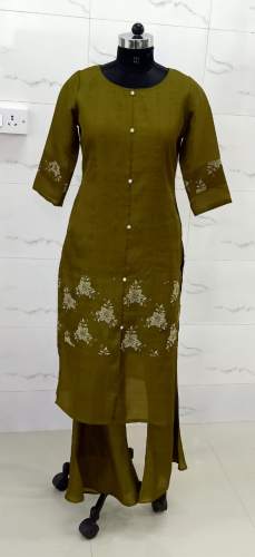 Green Color Kurti with Plaza set by Mishka Clothing