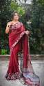 Fashionable Pure Linen Weaving Saree  thumb 10