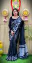 Fashionable Pure Linen Weaving Saree  thumb 2