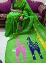 Handloom Silk Cotton Embroidered Saree thumb 6
