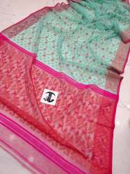 Maslin zari thread Dhakai Jamdani soft quality Saree