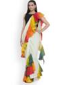 Party wear Rainbow Fril Saree
