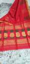 Party wear Silk Cotton Jamdani Saree thumb 12