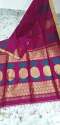 Party wear Silk Cotton Jamdani Saree thumb 7