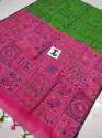 Party Wear Silk cotton Madhubani Print  thumb 11