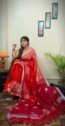 Pure Cotton Dhansiri Handloom Weaving saree