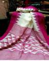 Pure Linen Handweaving Temple Border Saree thumb 5