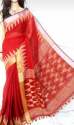 Pure Linen Handweaving Temple Border Saree thumb 8