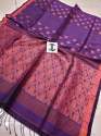 Pure Organic Linen Benarasi with Copper Zari Weaving Design Saree thumb 1