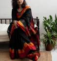 Pure Silk cotton Maheswari Handloom Saree  thumb 1