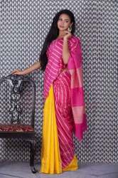 Silk cotton Ghicha Saree