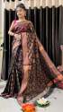 Silkcotton CopperZari Weaving Designer saree thumb 1
