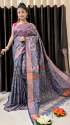 Silkcotton CopperZari Weaving Designer saree thumb 12
