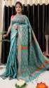 Silkcotton CopperZari Weaving Designer saree thumb 5