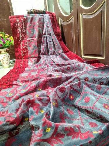 Stylish Party wear printed Jamdani Saree