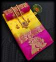 Ladies Wedding Mango Design Tussar Silk Sarees thumb 2