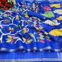 Multi Color Linen Printed Saree thumb 7