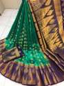 Rich pallu Border Gold Zari Designer Silk Saree thumb 6