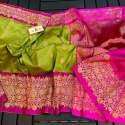 ROSE Pure Soft lichi banarasi KATAN SAREE thumb 1