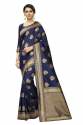 Zari Border Banarasi Silk Weaving Sarees thumb 5