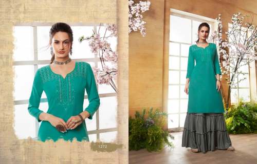Rayon with Embroidered work