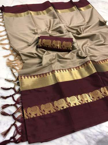 cotton silk saree by M R Textile