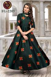 Party Wear Heavy Taffeta Satin Kurtis