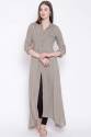 Casual Wear Plain Heavy Rayon Cotton Kurtis thumb 5