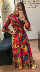 Heavy Crepe Flore Length Party Wear Kurtis