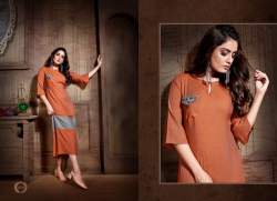Premium Two Tone Premium Slub Rayon Kurtis
