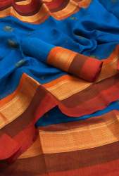 Women Pure Cotton Uniform Sarees