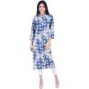Blue Casual Block Printed Kurtis