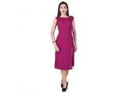 Dark Pink Sleeveless Fancy Kurtis