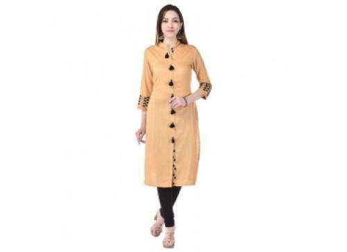 Ladies Straight Plain Formal Wear Kurtis