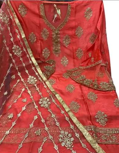 Unstitched Embroidered Dress Material by The Zia Group