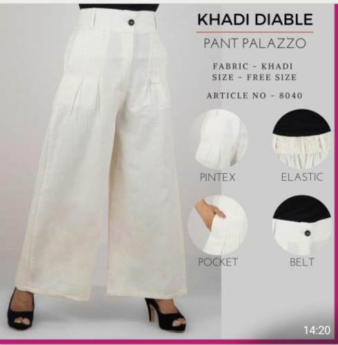 khadi pallazo pants