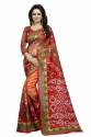 Fancy Bandhani Print Cotton Polyester Sarees thumb 1